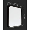 Fekete süllyesztett négyzet alakú LED lámpa 420x420mm 48W IP44 Premium