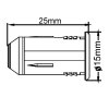 Süllyesztett érintőképernyős dimmer 12/24V fehér