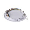 Fehér beépített LED panel kerek 120mm 9W 24V RGB+CCT