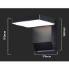 132529 2 cerne fasadni led svitidlo ctvercove 17w ip65