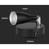 Fekete LED spotlámpa 4,5W