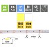 LED-szalag szaunához, 9,6W/m, 24V, védelemmel IP65