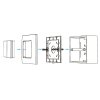 132932 6 dimled bezdratovy ovladac nastenny cerny 2 kanalovy