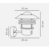 131704 2 pozinkovane fasadni svitidlo vejers sensor pro zarovku e27