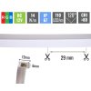 RGB NEON LED-szalag, 14W/m, 12V, IP67 védelemmel, 5m orsó