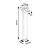 133815 5 antracitove zahradni led sloupkove svitidlo telde naklopne 14w ip54 75cm