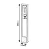133722 5 cerny zahradni sloupek kolta pro led zarovku e27 80cm