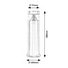 133749 6 ocelovy zahradni led sloupek lisbon 7w ip54 30cm