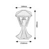 133776 5 cerna zahradni lampa paravento pro led zarovku e27 29cm
