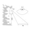 133671 6 bile fasadni led svitidlo s pohybovym cidlem balimo 12w ip44