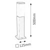 133698 2 cerny zahradni sloupek bonn pro led zarovku e27 50cm