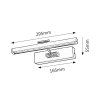 133509 2 led svitidlo nad obraz picture guard 5w