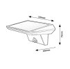 133680 8 cerne fasadni solarni led svitidlo s pohybovym cidlem qesa 10w ip44