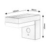 133683 4 cerne fasadni solarni led svitidlo s pohybovym cidlem zrebar 6w ip44