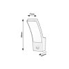 133674 4 antracitove fasadni led svitidlo s pohybovym cidlem palanga 12w ip44