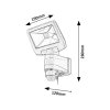 133686 6 cerny fasadni solarni led reflektor s pohybovym cidlem dojran 5w ip44