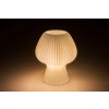 133866 2 bila stolni lampa vinelle se zebrovanym sklenenym stinitkem pro led zarovku e14