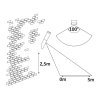 133587 4 chromove fasadni svitidlo s pohybovym cidlem inox torch pro led zarovku e27