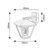 133998 6 cerne fasadni svitidlo paravento down pro led zarovku e27