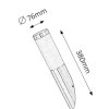 133965 2 chromove fasadni svitidlo inox torch pro led zarovku e27
