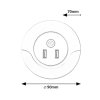 133899 3 kulate led nocni svetlo s pohybovym cidlem a usb vystupy dembo 13 9w