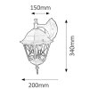 134058 2 cerne fasadni svitidlo haga pro led zarovku e27