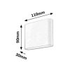 134199 3 antracitove fasadni led svitidlo nesna 6w ip54
