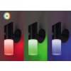 134409 3 cerne fasadni solarni led rgb svitidlo s pohybovym cidlem lutto 1w ip44