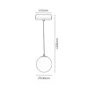 134769 8 cerne listove zavesne led svitidlo 100mm litrack pend 1f 5w