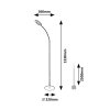 134814 5 cerna stojaci led lampa rader 11w stmivatelna