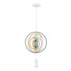 131515 3 bilo duhovy zavesny lustr hoops pro zarovku e27