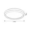 135276 6 hnede stropni led svitidlo fontana kulate 390mm 24w