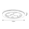 135213 3 chromove stropni led svitidlo lagertha kulate 490mm 36w
