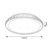 135123 3 chromove stropni led svitidlo cressida kulate 405mm 24w