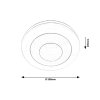 134994 12 bile stropni led svitidlo calvin kulate 500mm 40w rgb cct s do