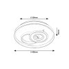 135006 6 chromove stropni led svitidlo celinda kulate 400mm 40w