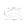 135015 6 bile stropni led svitidlo celie kulate 330mm 24w