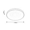 134943 13 bile stropni led svitidlo bruce kulate 750mm 60w rgb cct s do