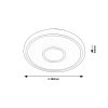 135654 6 bile stropni led svitidlo taytum kulate 380mm 25w
