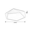 135738 6 sede stropni led svitidlo raffa 400mm 30w
