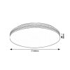 135747 4 bile stropni led svitidlo oscar2 s dekorem dreva kulate 340mm 18w