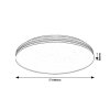 135759 3 bile stropni led svitidlo oscar2 star s dekorem dreva kulate 340mm 18w