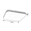 135768 3 bile stropni led svitidlo oscar2 star ctvercove 330x330mm 18w