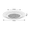 136014 10 cerno chromove stropni led svitidlo taneli2 kulate 450mm 56w