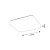 136116 4 bile stropni led svitidlo s pohybovym cidlem vendel ctvercove 325x325mm 20w
