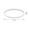 136062 12 smart wifi stribrne stropni led svitidlo rasmus kulate 415mm 22w rgb s do
