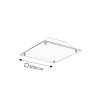 136071 4 bile stropni led svitidlo lars ctvercove 400x400mm 18w