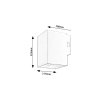 136167 8 bile fasadni led svitidlo urfa cube 9w ip65 cct
