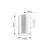 136155 9 bile fasadni led svitidlo urfa round 9w ip65 cct