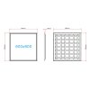 SRPL60X60 36W FEKETE